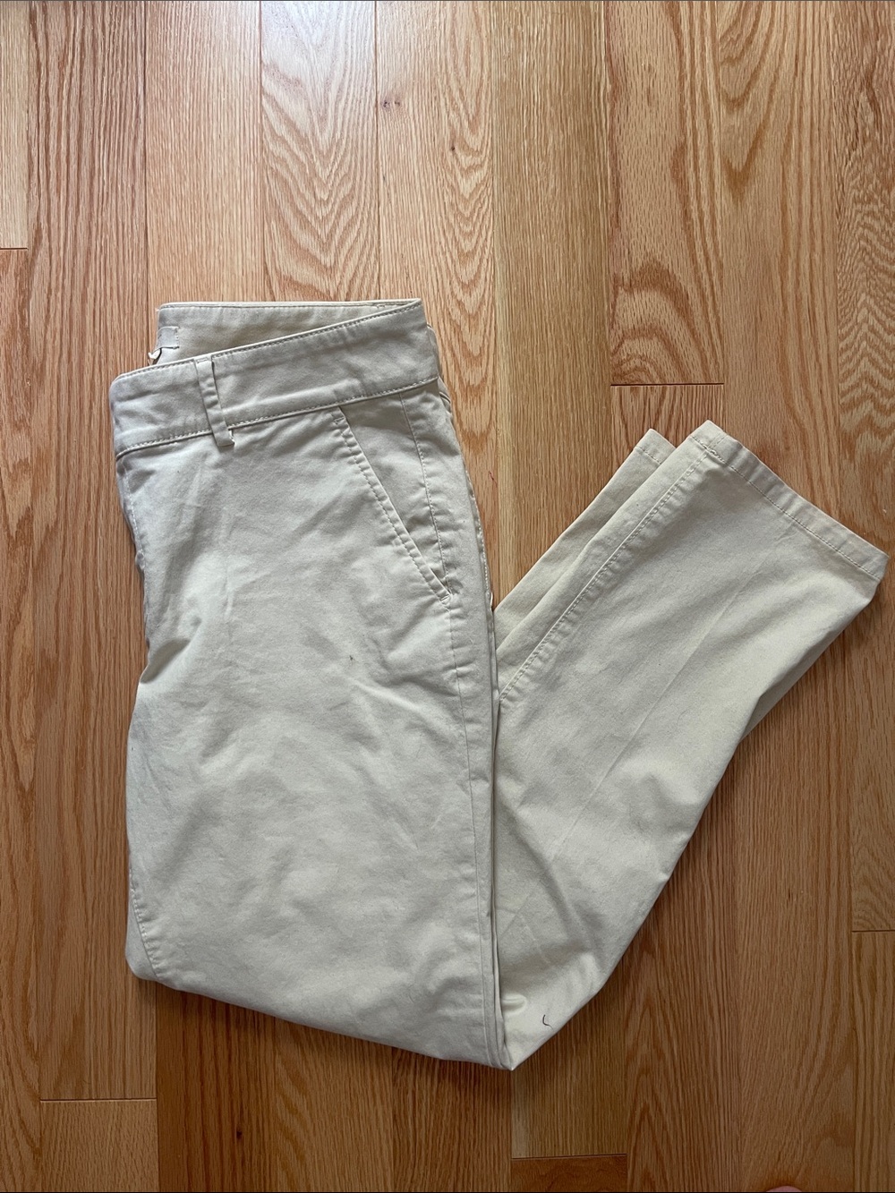 LOFT Straight-Leg Pants in Off-White
